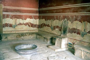 Salón del Trono del Palacio de Cnosos, Creta