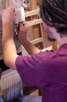 Marcado del dibujo de un tapiz