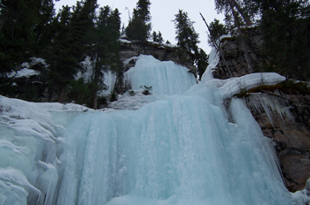 Cascada helada, Lago Louise, Parque Nacional Banff