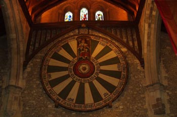 Mesa redonda del rey Arturo, castillo de Winchester