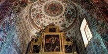 Vista interior del templo de San Jerónimo de Tlacochahuaya, Méxi