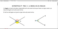 MATEMÁTICAS 5º. LA MEDIDA DE LOS ÁNGULOS