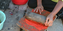 Preparando la comida, Campamento de pescado, Alunaga, Sumatra, I