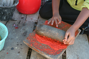 Preparando la comida, Campamento de pescado, Alunaga, Sumatra, I