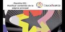 Plantilla EEI: Modificar información página principal