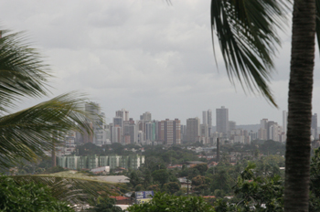 Vistas de Recife desde Olinda, Pernambuco, Brasil