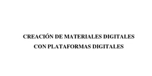 Creación de materiales digitales con plataformas digitales
