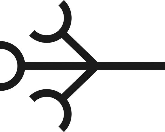 Pieza de manguito con doble ramificación del mismo tipo