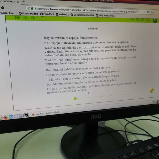 2019_01_25_Sexto A disfruta con el Proyecto Leemos de Lectura Online  1