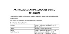 Actividades extraescolares 2019-2020