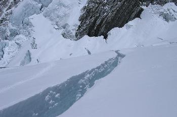 Grietas en glaciar