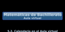 AV 5.2. Calendario en el AV