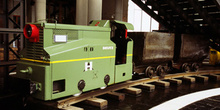Locomotora diesel de interior de la mina, Museo de la Minería y
