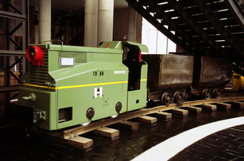 Locomotora diesel de interior de la mina, Museo de la Minería y