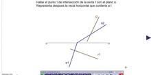 Hallar punto intersección de recta con un plano