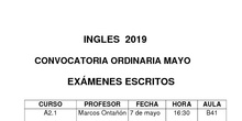 examen mayo inglés 2019 Barajas
