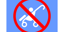 No entrar con carritos de bebés