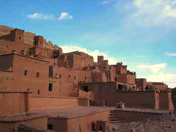 Construcciones escalonadas, Ait Benhaddou, Marruecos