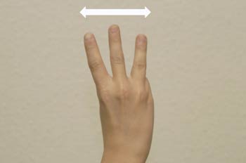 Lenguaje de signos, W