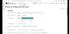 Configuración de un curso