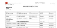 Libros de texto - Bachillerato - Curso 2021-22