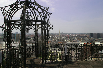 Vista de Bruselas desde el Museo de la Música, Bélgica
