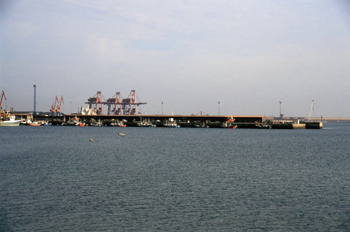 Vista general del puerto pesquero de Gijón, Principado de Asturi
