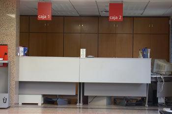 Ventanilla de un banco