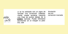 Signo de corrección: anulación de una corrección
