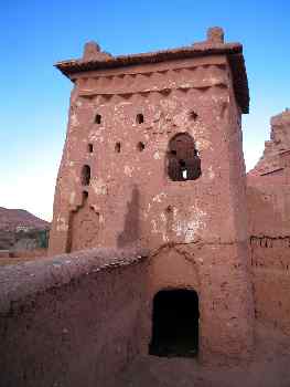 Torre defensiva de adobe, Ait Benhaddou, Marruecos