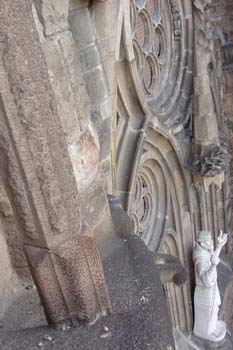 Detalle de la fachada de la Sagrada Familia, Barcelona