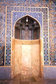 Mihrab de la Mezquita del Viernes, Kerman (Irán)