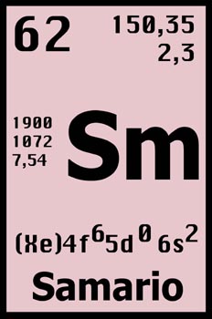 Tabla periódica, samario