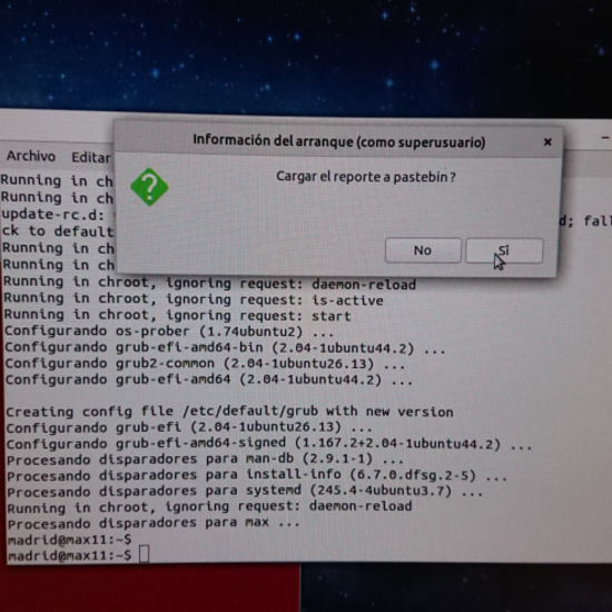 Reparación del gestor de arranque GRUB