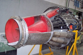 Sección posterior de un motor J33