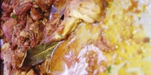 Carne adobada y especiada