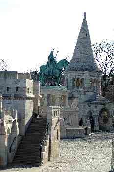 Estatua de San Esteban, Bastión de los pescadores, Budapest, Hun