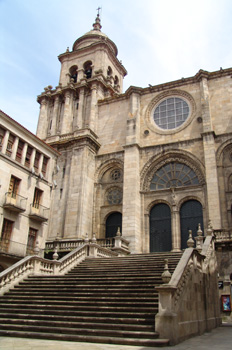 Fachada de la Catedral de Orense, Galicia