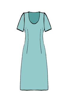 Vestido de pinzas al talle