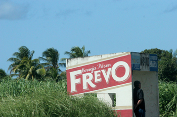 Parada de autobús en Porto de Galinhas, Pernambuco, Brasil