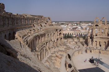 Cávea, Anfiteatro de El Djem, Túnez