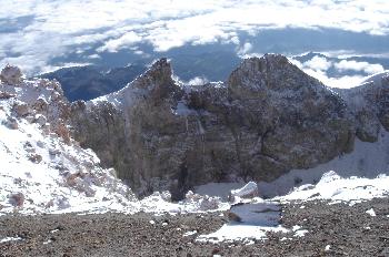 Vistas del cráter del Pico de Orizaba (5750m)