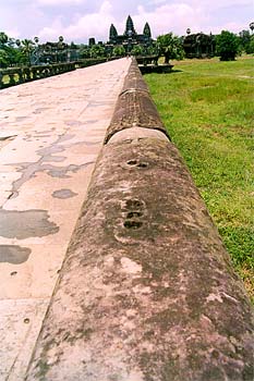 Detalle de balaustrada en Angkor, Camboya