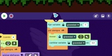 Programa con OctoStudio, un pájaro que vuele con gravedad.
