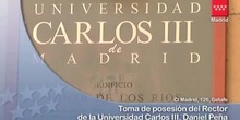 Toma de posesión del nuevo rector de la Universidad Carlos III, Daniel Peña