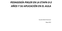 METODOLOGIA PIKLER ETAPA 0-3 .E.I AMANECER