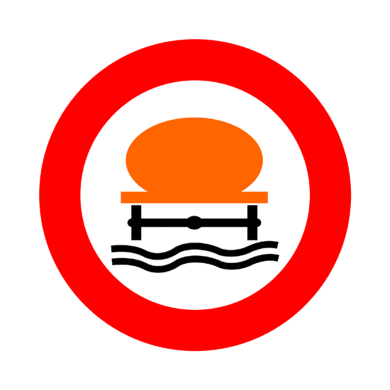 Entrada prohibida a vehículos que transporten mercancías contami