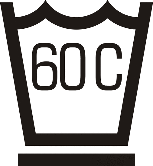 Lavado a máquina con programa antiarrugas, temperatura máxima 60