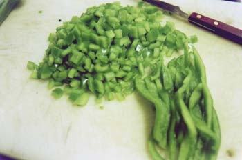 Pimiento verde majado