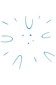 Globo azul explotado